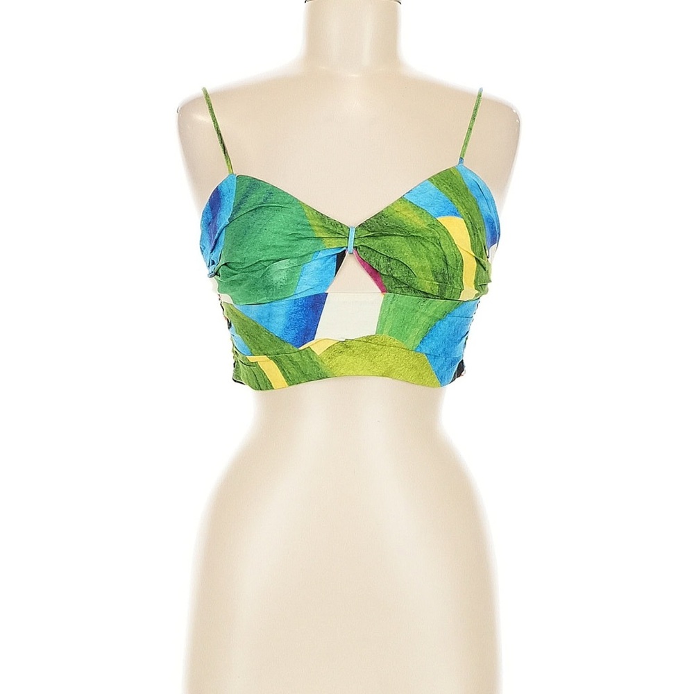 H&M Tropical Linen Blend Top